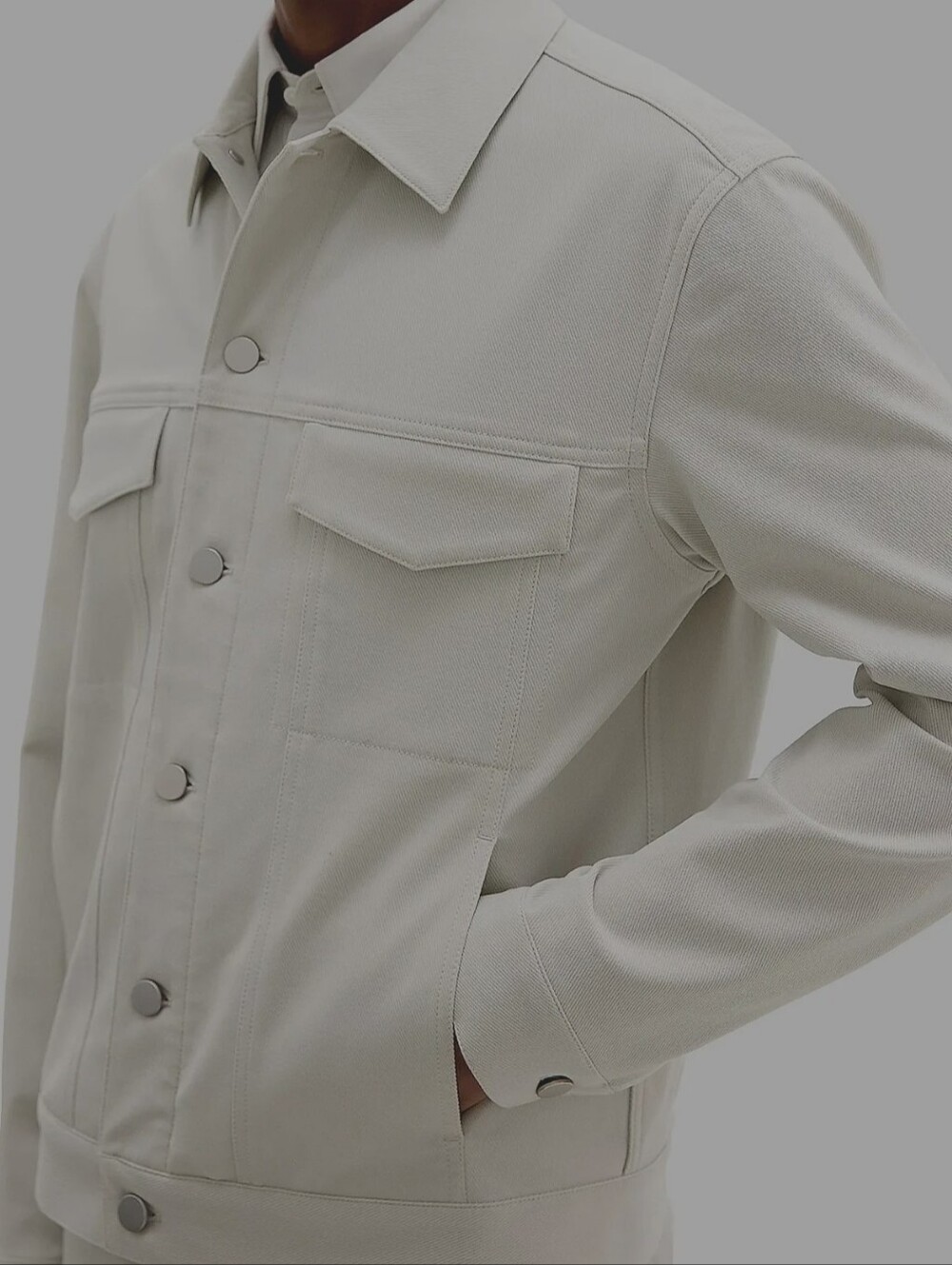 Theory River Neoteric Twill Trucker Jacket XXL